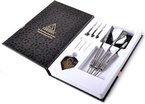 Miniatura 3 de CUESOUL Black Scorpion - Juego de dardos con punta de acero de tungsteno de 22240.92 oz, barril con acabado recubierto de titanio