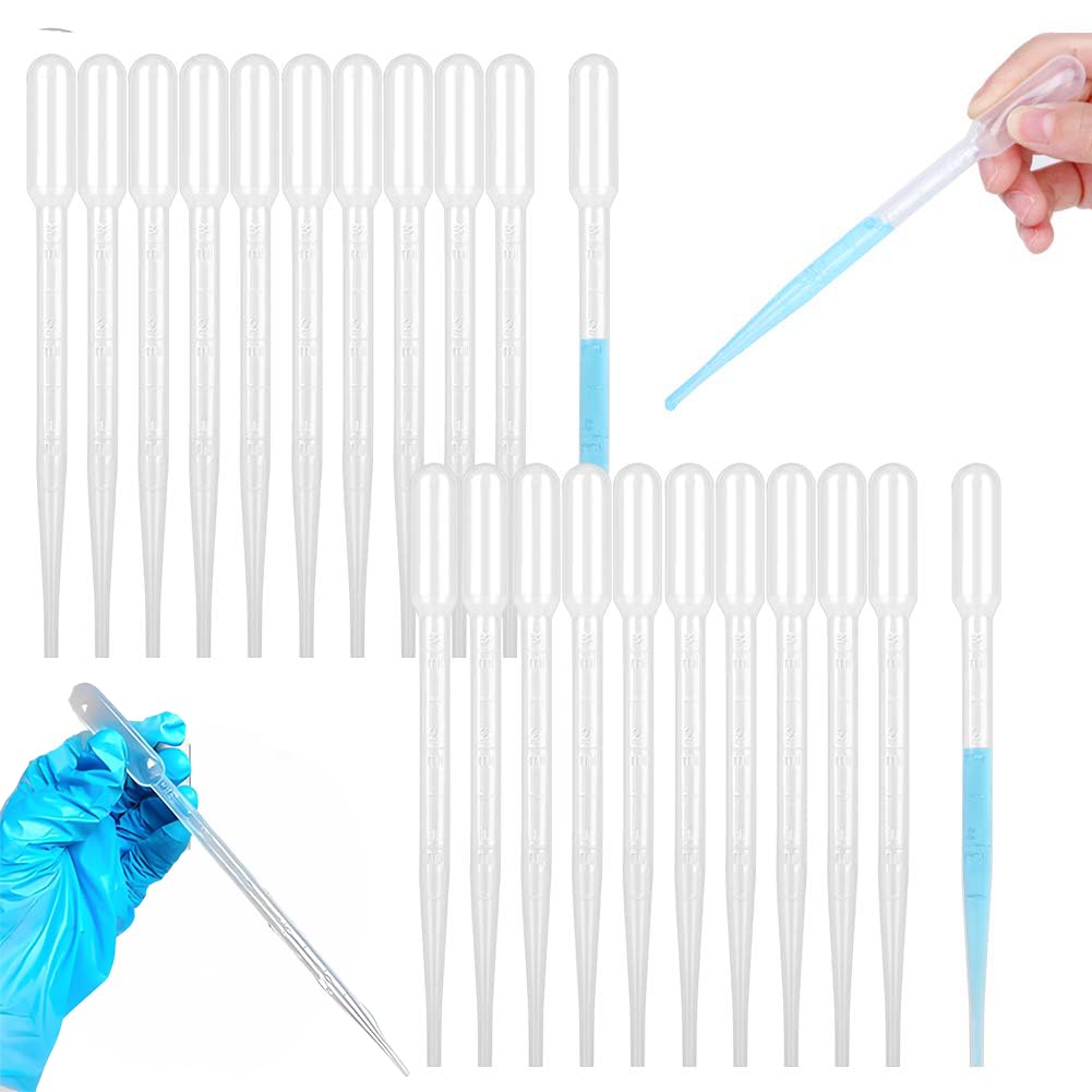 50 Stück graduierte Pipetten Dropper Kunststoff-Einweg-Transferpipetten (2 ml) e