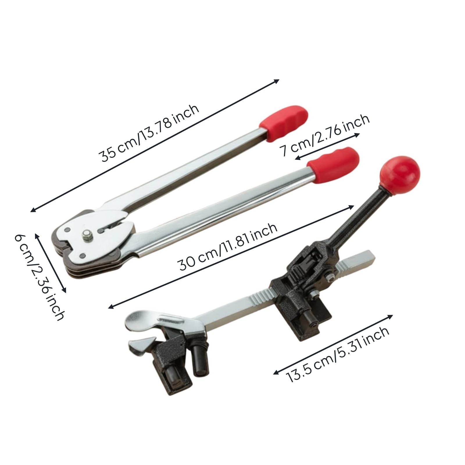 Kit Tendireggia Manuale Resistente Tendireggia con Pinza Sigillatrice Duraturo Attrezzo per Magazzino, Leggero Modello Leggero Set Completo