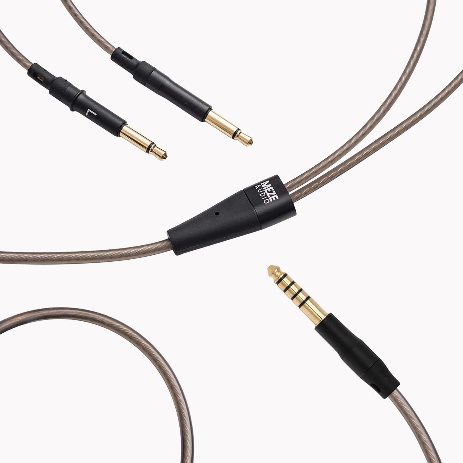 MEZE AUDIO | 4.4mm OFC Upgrade Balanced Cable for 99 Series | Silver-Plated OFC Copper | 4.4mm Male to Dual TS Mono 3.5mm Male Connector Plug | Cable Length 1.50m/4.9ft