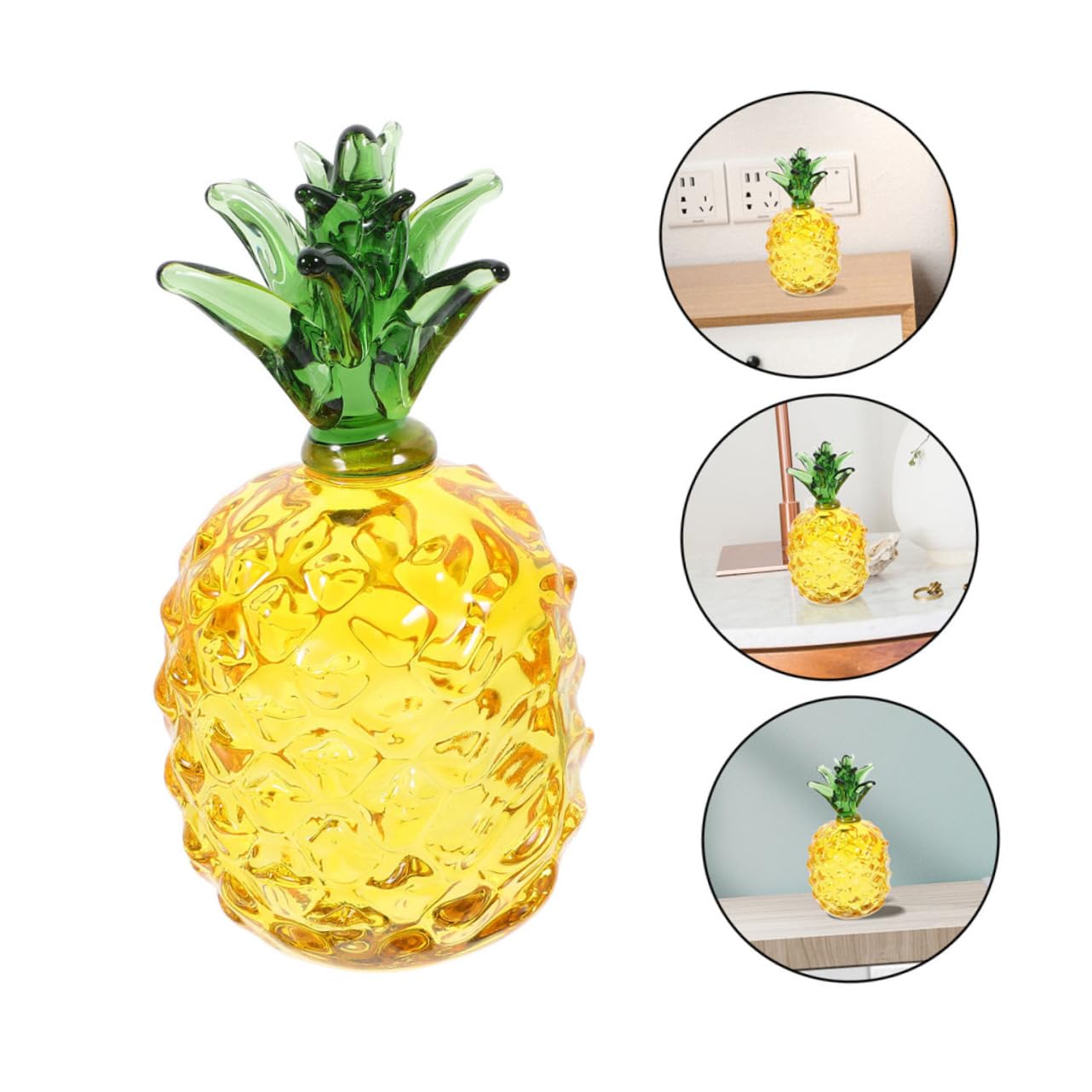 置物 pineapple pineapple Amazon.com : Yardwe 3pcs Crystal Pineapple Decoration Small