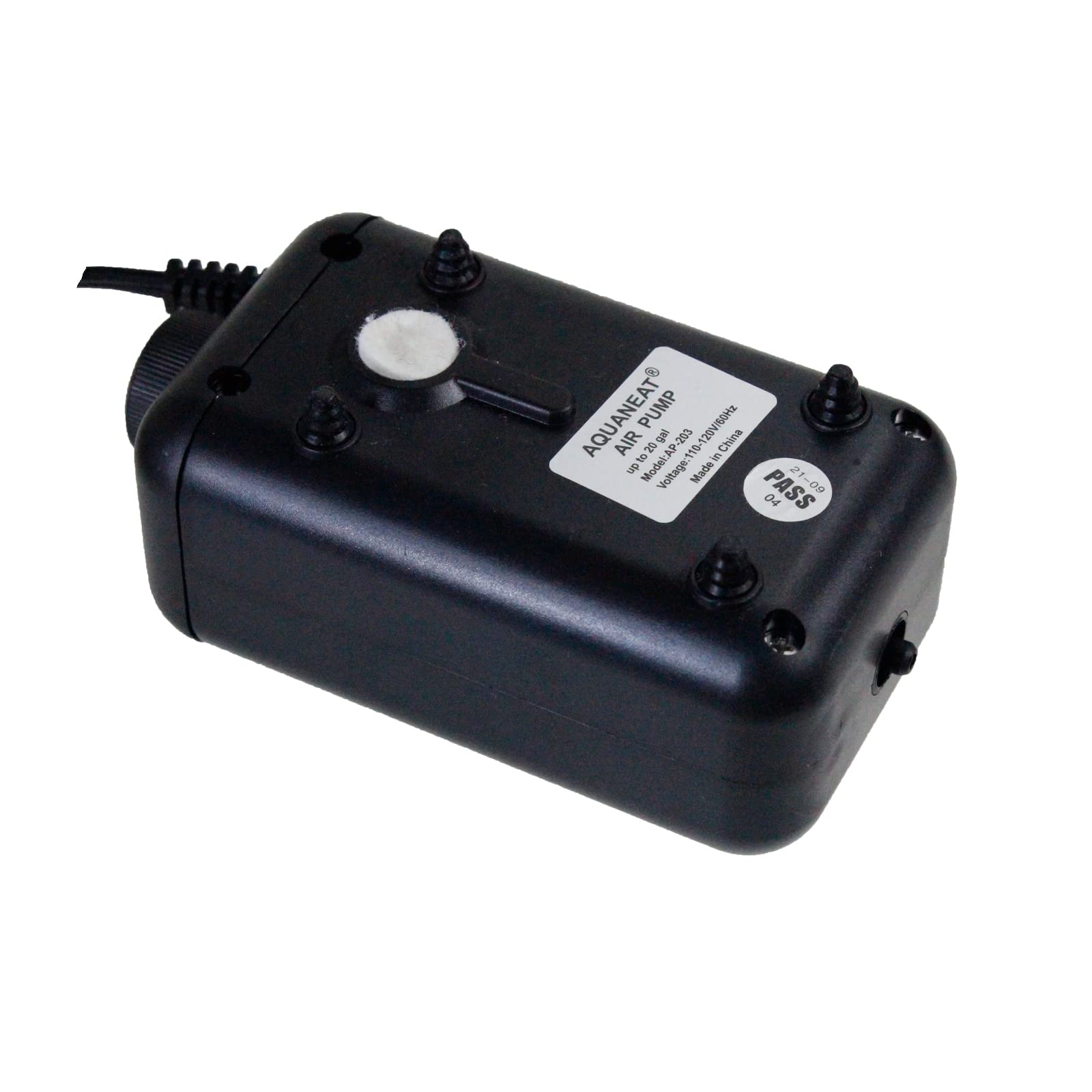 AQUANEAT Aquarium Air Pump, for up to 20 Gallon Fish Tank, Hydroponic Oxygen Aerator, with Airline Tubing, Air Stone Bubbler, Check Valve - image 4