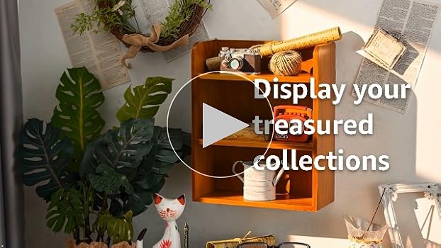 Jotsport Wall Floating Shelves 3 Tier Wood Vintage Display