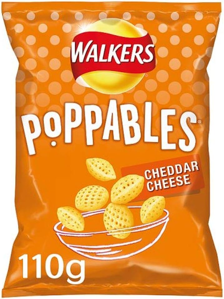 Walkers Poppables Cheddar Cheese Snacks 110g