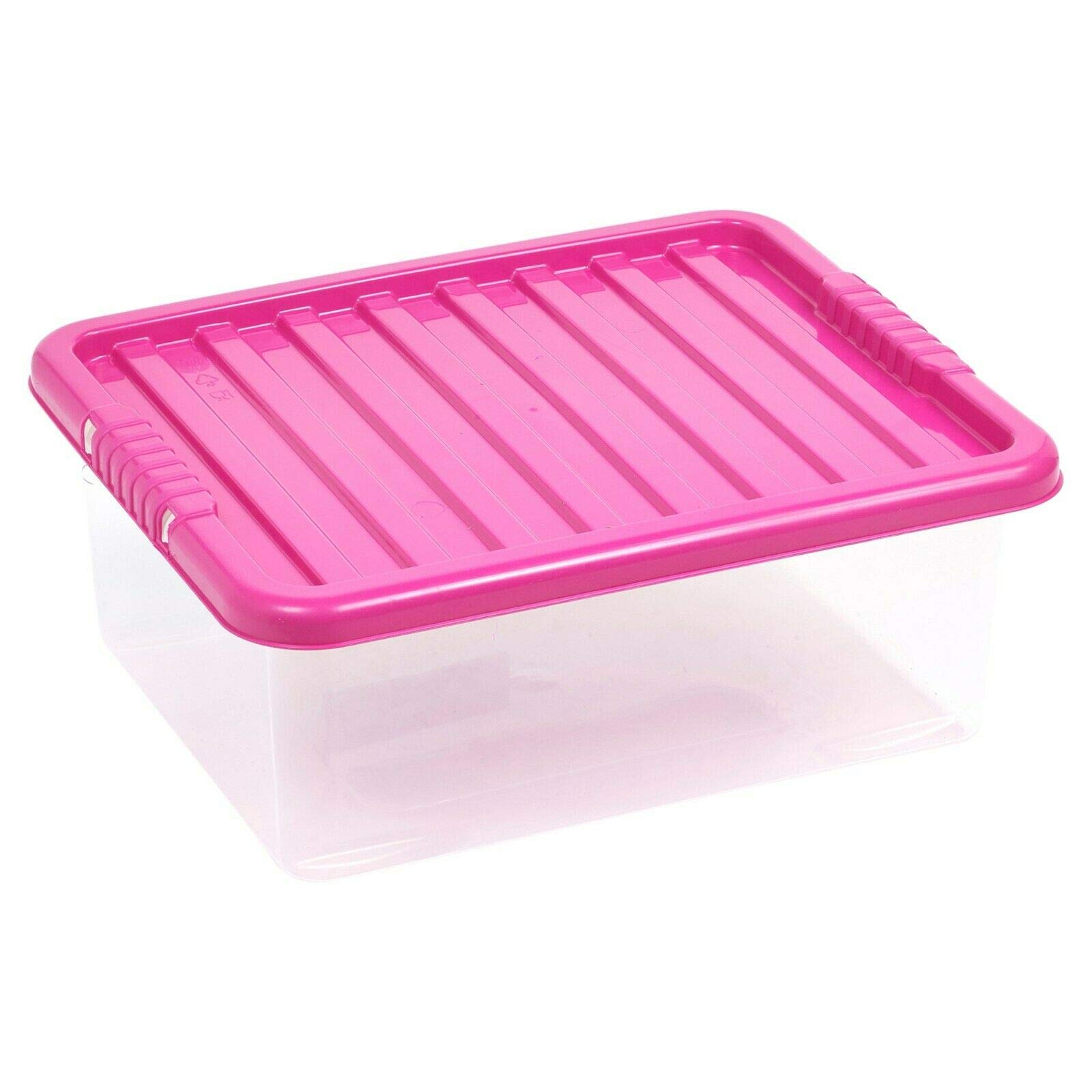 URBNLIVING 28 Liter Underbed Storage Box & Lid Pink