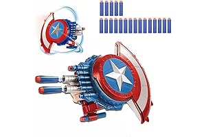 Captain America Shield with Two Nerf Gun Blasters