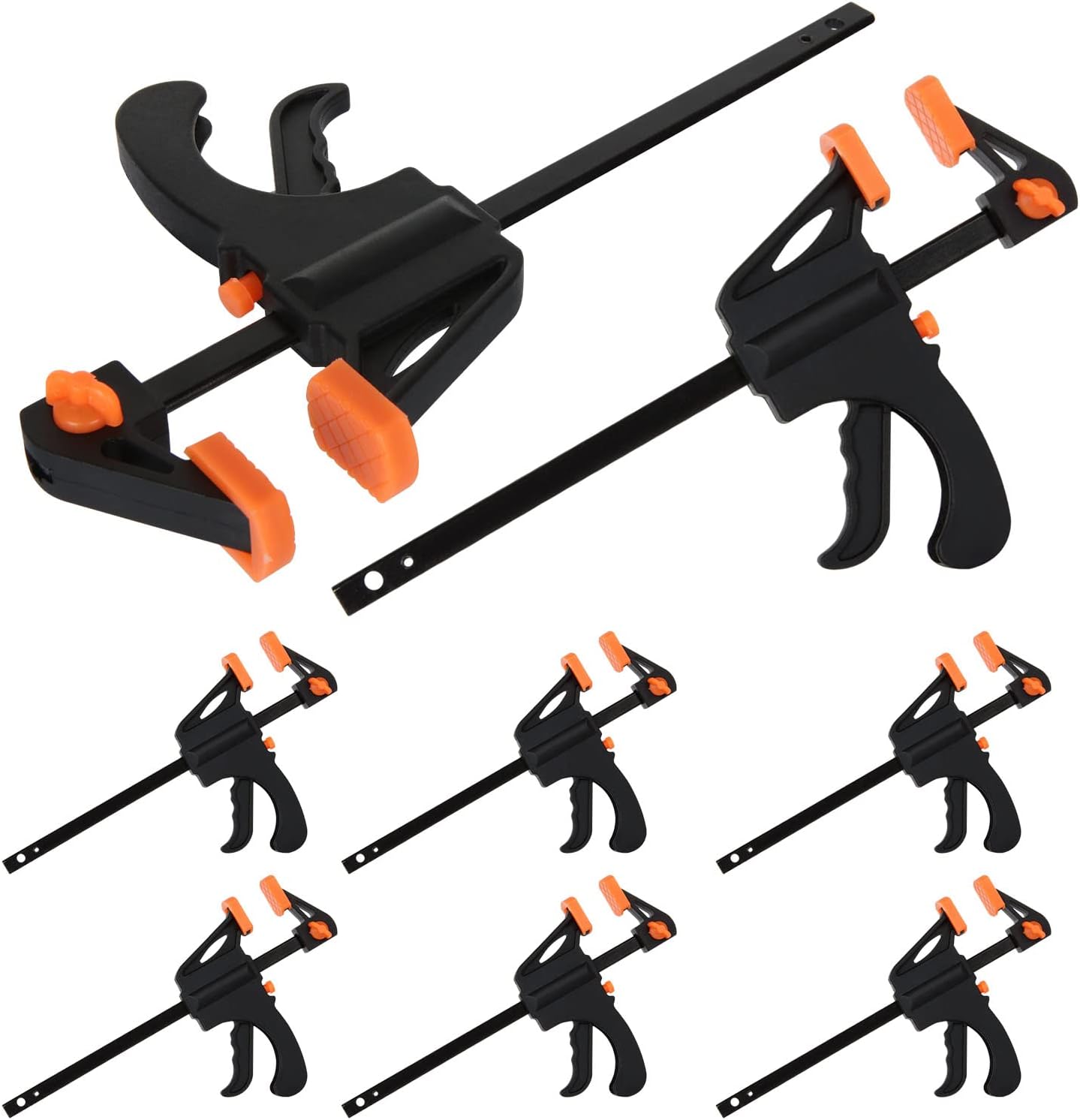 CertBuy 8 Pack 4 Inch Mini Bar Clamps, Wood Clamps for Woodworking