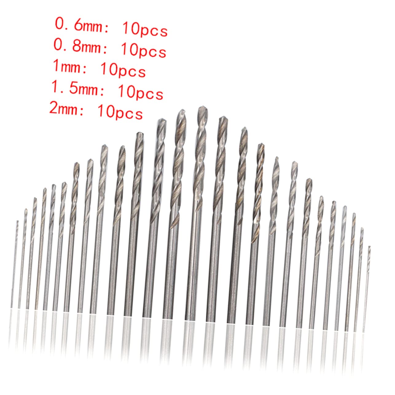 Gatuida 50pcs Drill Bit Wood Plastic and Aluminum Small Precision Drill Bits for and Engineering Applications