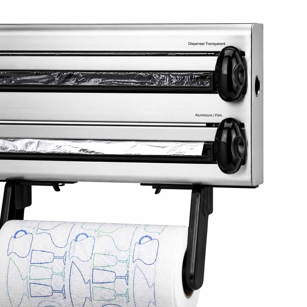 Lacor 60701 - Porte-papiers de cuisine multiples en acier inoxydable | Fabriqué en acier inoxydable de qualité alimentaire; haute résistance à la corrosion et usure quotidienne