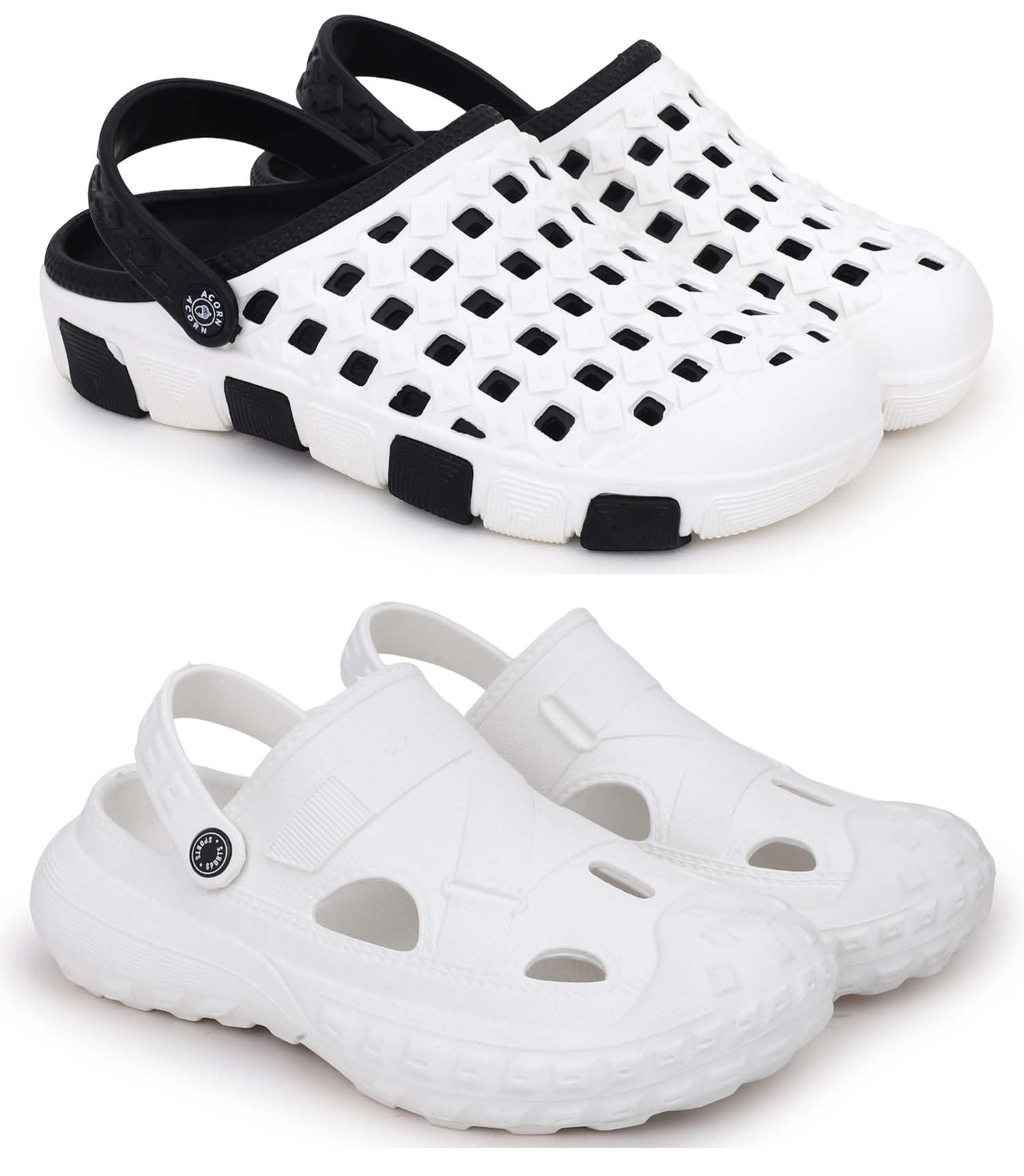 Clogs for Men Classic Casual Sandals with Adjustable Back Strap Anti-Skid Lightweight Flip-Flop Slipper Slides for Men's & Boy's Combo Pack of 2-image-22