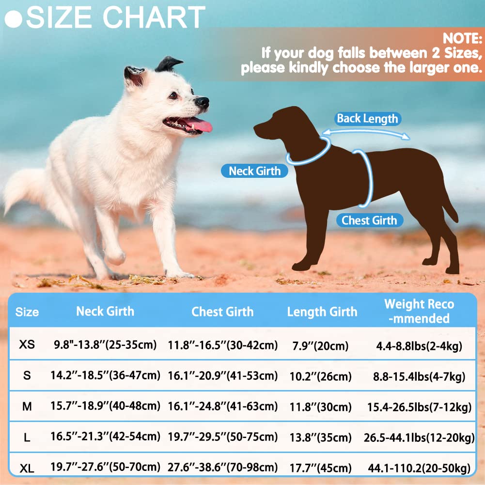 EMUST, Giubbotto di salvataggio per cani grande, motivo sirena, regolabile, con maniglia di salvataggio, per nuotare e stare a galla, per cani di taglia piccola, media e grande, blu, XL