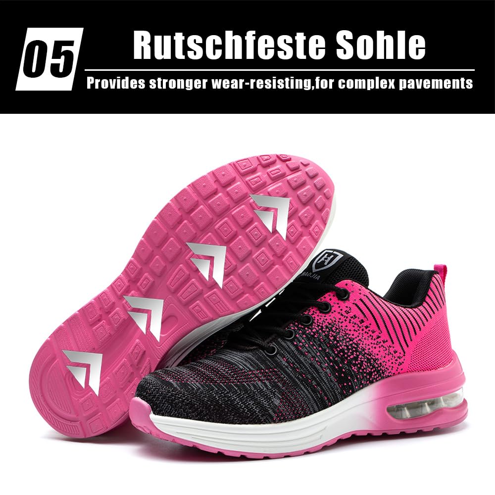 Zapatos de Seguridad Hombre Mujer con Punteras de Acero Transpirable Ligero