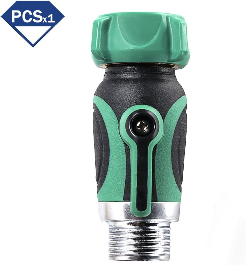 Garden Hose to Hose Connector Single Shut Off Valve Arthritis Friendly Faucet Extension