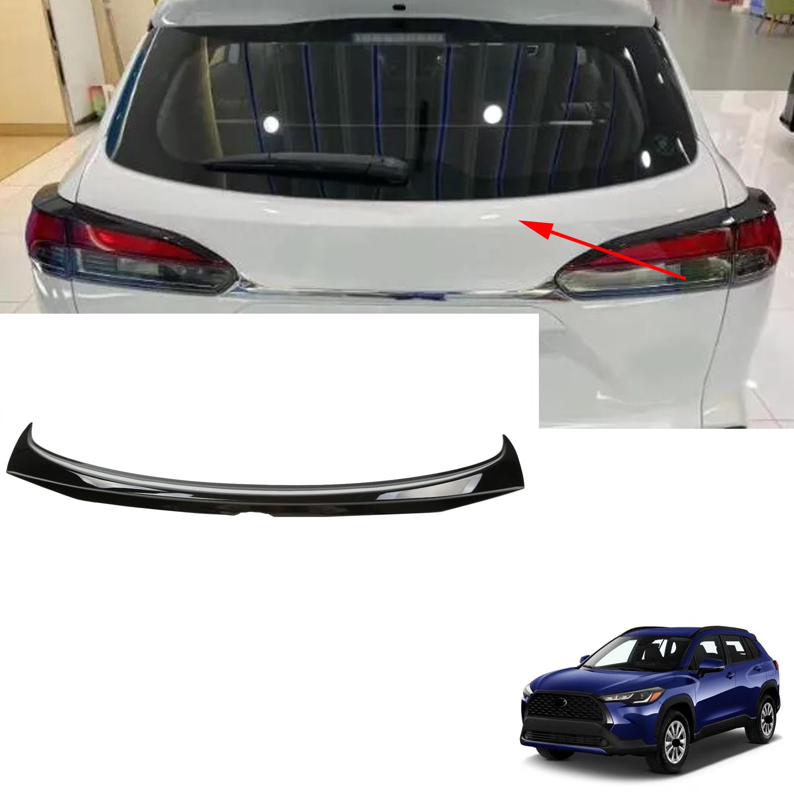 Amazon.com: for toyota Corolla Cross 2022-2025 Black Rear Center