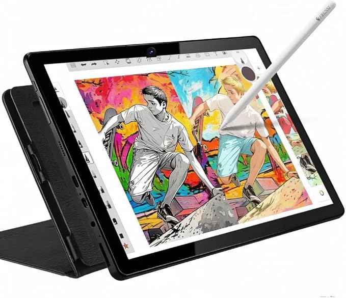 T11 Pro Tableta de Dibujo con Pantalla,Tableta Gráfica con Pantalla de 10,1 Pulgadas,Monitor de Dibujo,Tableta de Dibujo Digital Portátil sin Necesidad de Ordenador