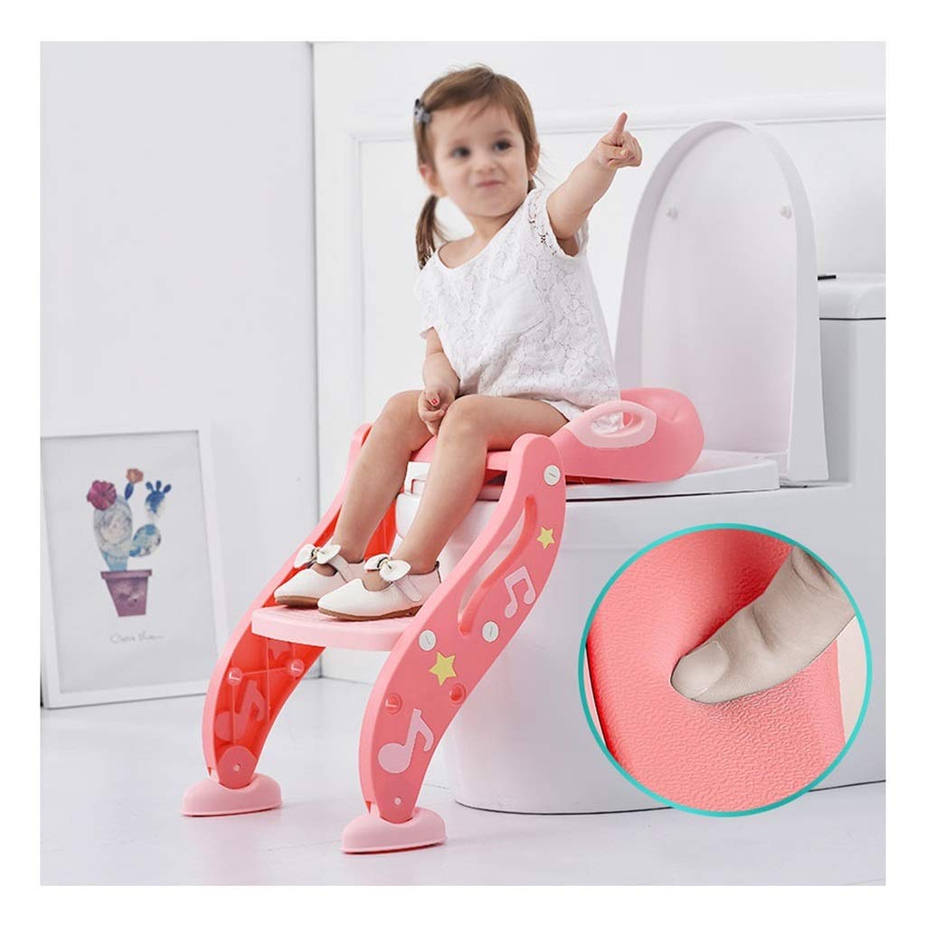 Aseo Escalera de Inodoros, Ergonomía Baño Orinal En Cuclillas Ajustable Portátil Asistente De Entrenamiento para IR Al Baño Seguro Robusto Plegable Baño Asiento Taburete para Niño Unisex