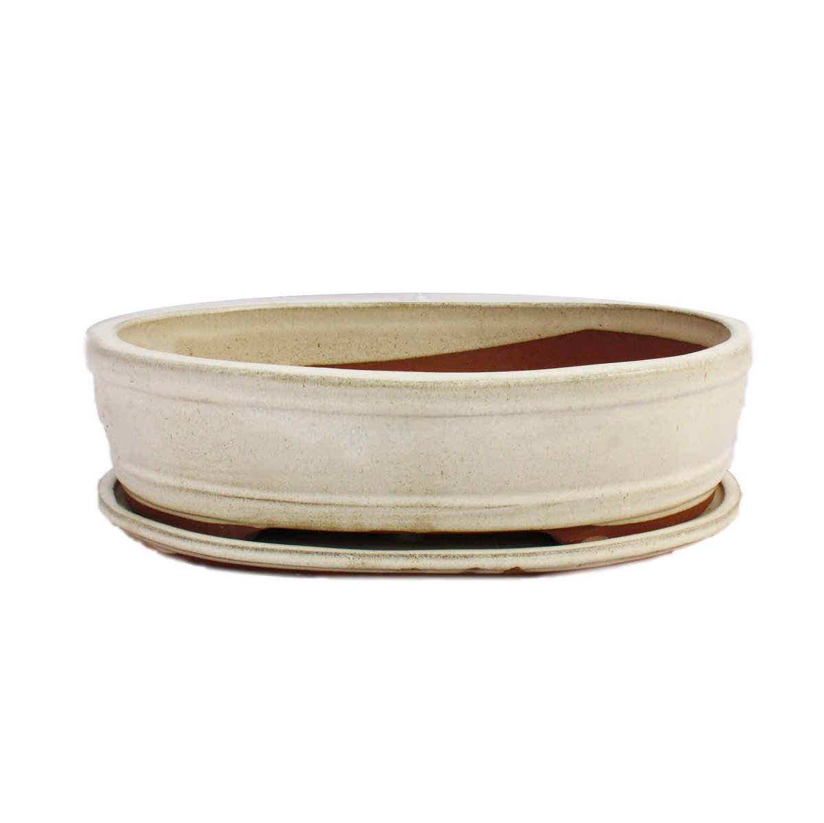 Pot à bonsai beige clair o7 de 31 cm pour sublimer votre décoration de salon zen