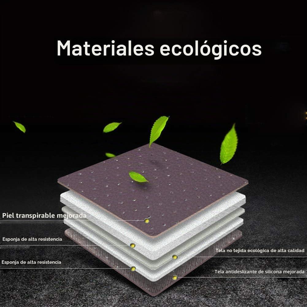 Fundas Coche Asientos Universales, Interior de Lujo del Coche Protectors de Asiento Delantero, Súper Transpirable Cuero Bambú Carbón,20.5 * 20.1 '' (2 Paquetes,Beige)