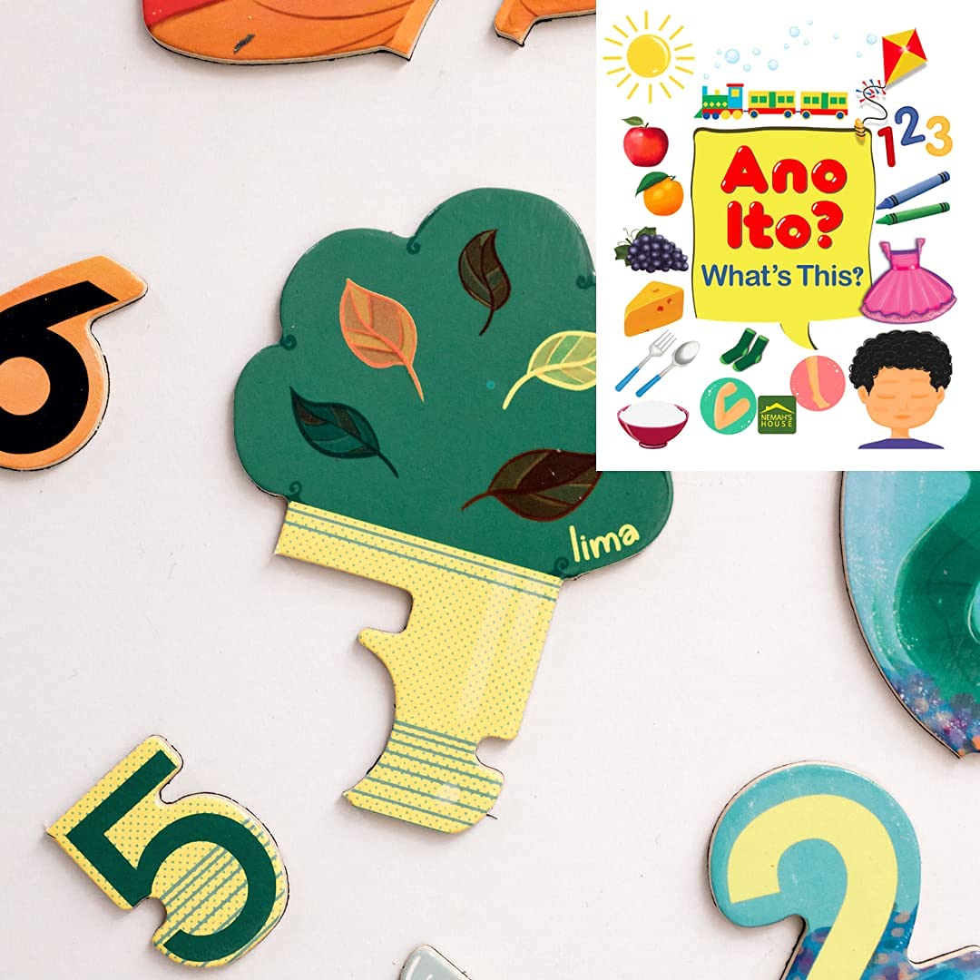 Tagalog Vocabulary Book with Number Magnets for Fridge Product Bundle