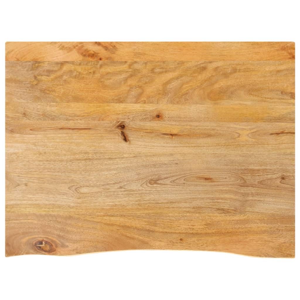 Dessus de table à bord vivant 70x60x2,5 cm bois massif manguier