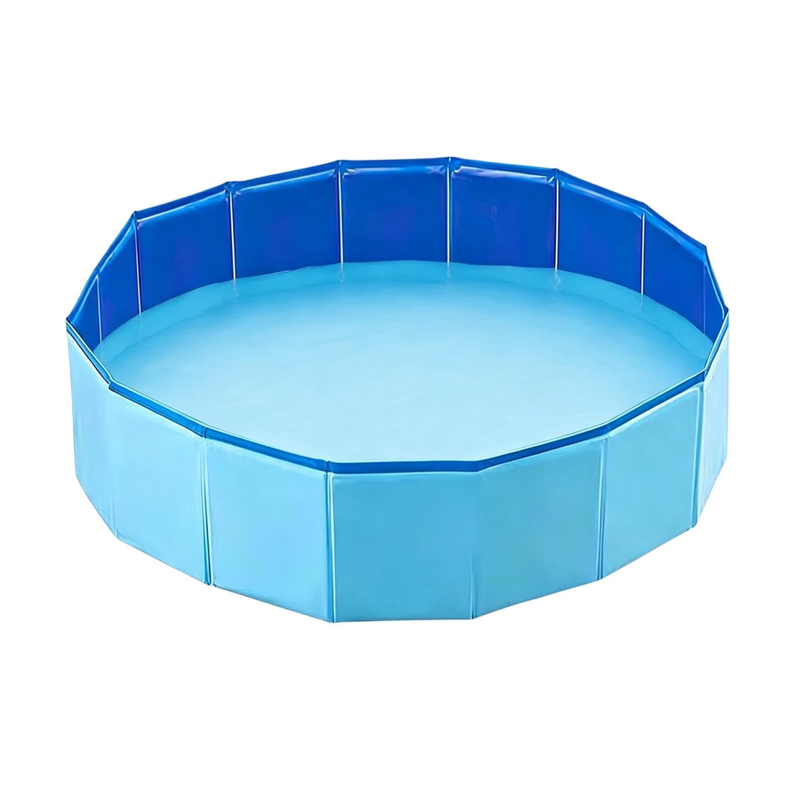 Piscina Pequeña 120 x 30 cm Antideslizante Plegable Portátil Bañera | Bañera Dura Para Mascotas Adecuado En Patio Jardín Baño Interior Exterior Hogar Niños Cachorros Gatos