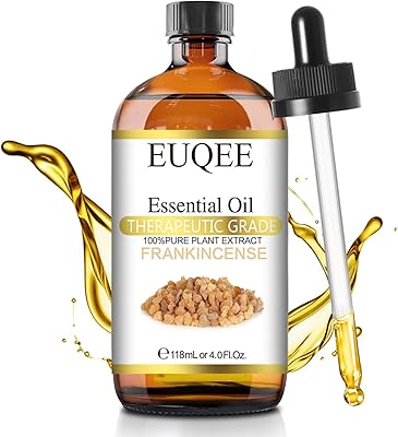 Frankincense Essential Oil 118ml Therapeutic Grade Essential Oil-with Glass Dropper Perfect for Aromatherapy, Diffuser, So...