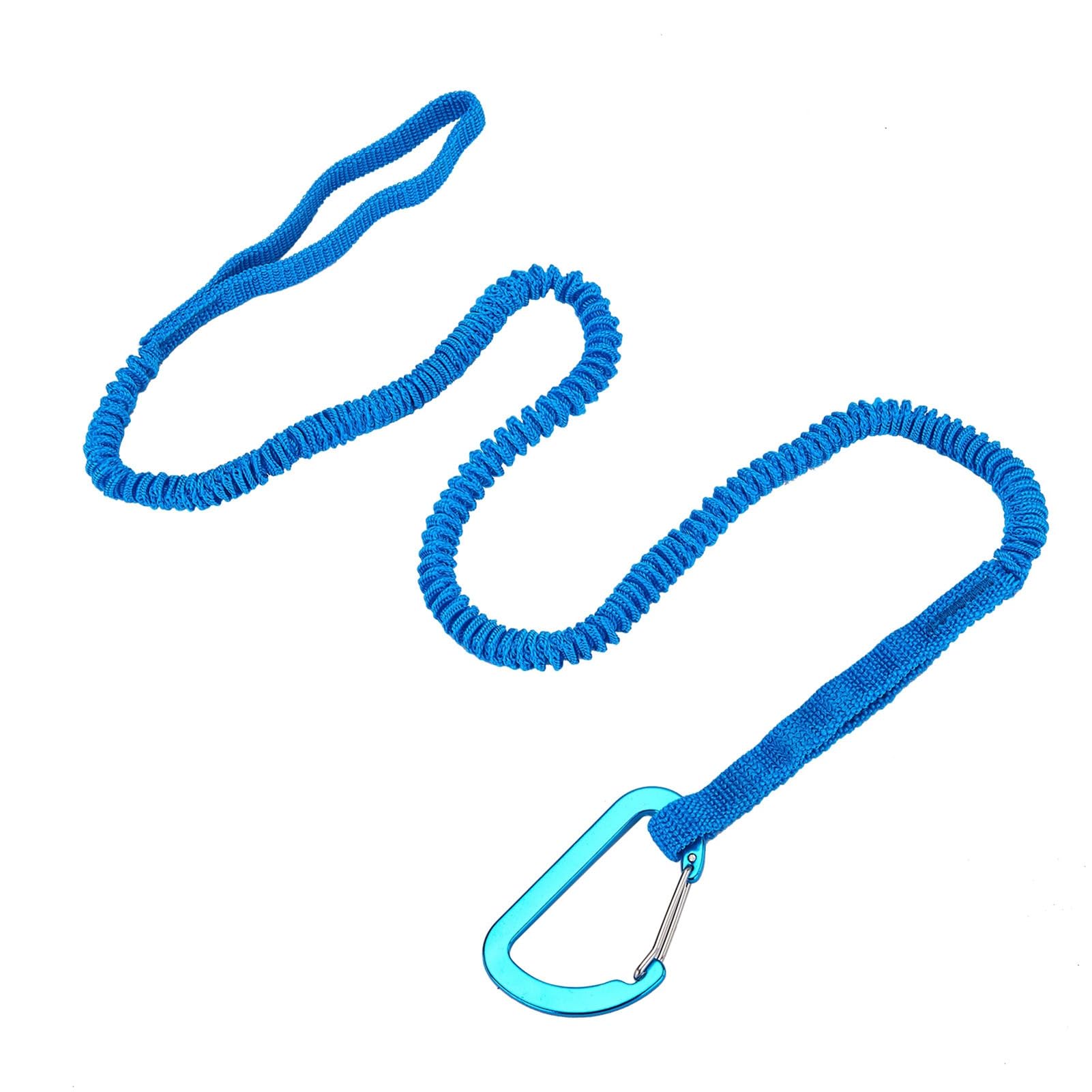 Zephylix Kayak Paddle Leash, 1/2/4Pcs Stretchable Strap Lanyard Rope Kayak Rod Leash Kayak Paddle Lanyard for Kayaking, Canoeing Blue 4pcs