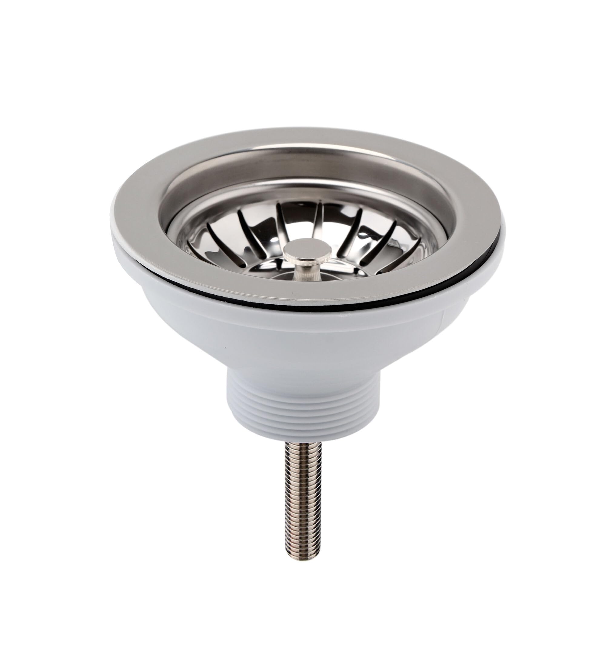 Fireclay Kitchen Sink Basket Strainer Waste - 90Mm - Chrome - Balterley 5056462659480
