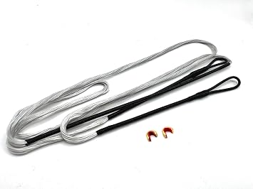 Recurve Bowstring Endless Loop - B55 Dacron - 14 & 16 Strands - Replacement Bowstrings for Traditional Archery Recurve Bows Light Silver