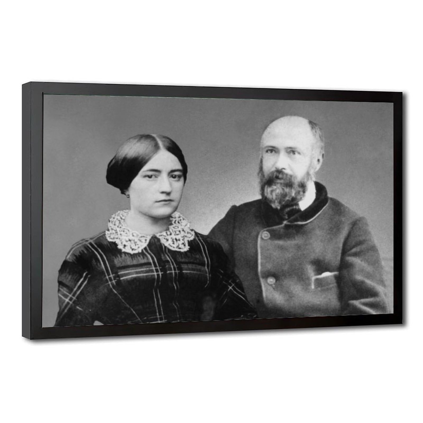 WCYB Saint Zélie And Louis Martin Portrait Prints Posters Canvas Deco Paintings Wall Art For Office Living Room Hangable Frame 12" L X 18" W