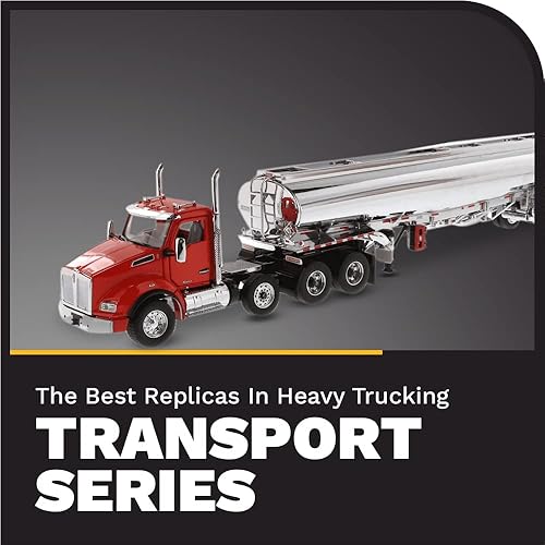 Miniatura 7 de Diecast Masters Camión tractor Kenworth T880 SBFA a escala 1:50 - Tractor tándem de eje empujador DayCab con remolque de petróleo Heil FD9300/DT-C4