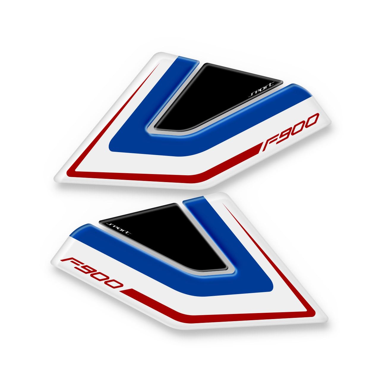 Az Graphishop - Adhesivos laterales para depósito de resina 3D compatible con BMW F 900 XR 2024-2025, protección contra golpes y arañazos, accesorios para moto, fabricados en Italia L-F900XR-25