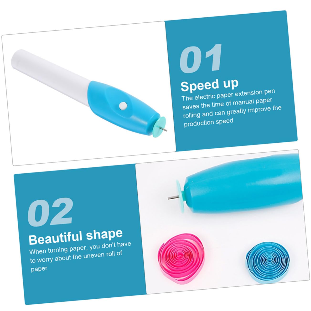 HOMSFOU 2sets 2pcs Portable Electric Quilling Pen Paper Quilling Tool for Art Crafts Lightweight and Compact Design for Creating Unique Decorations and 2pcs*2
