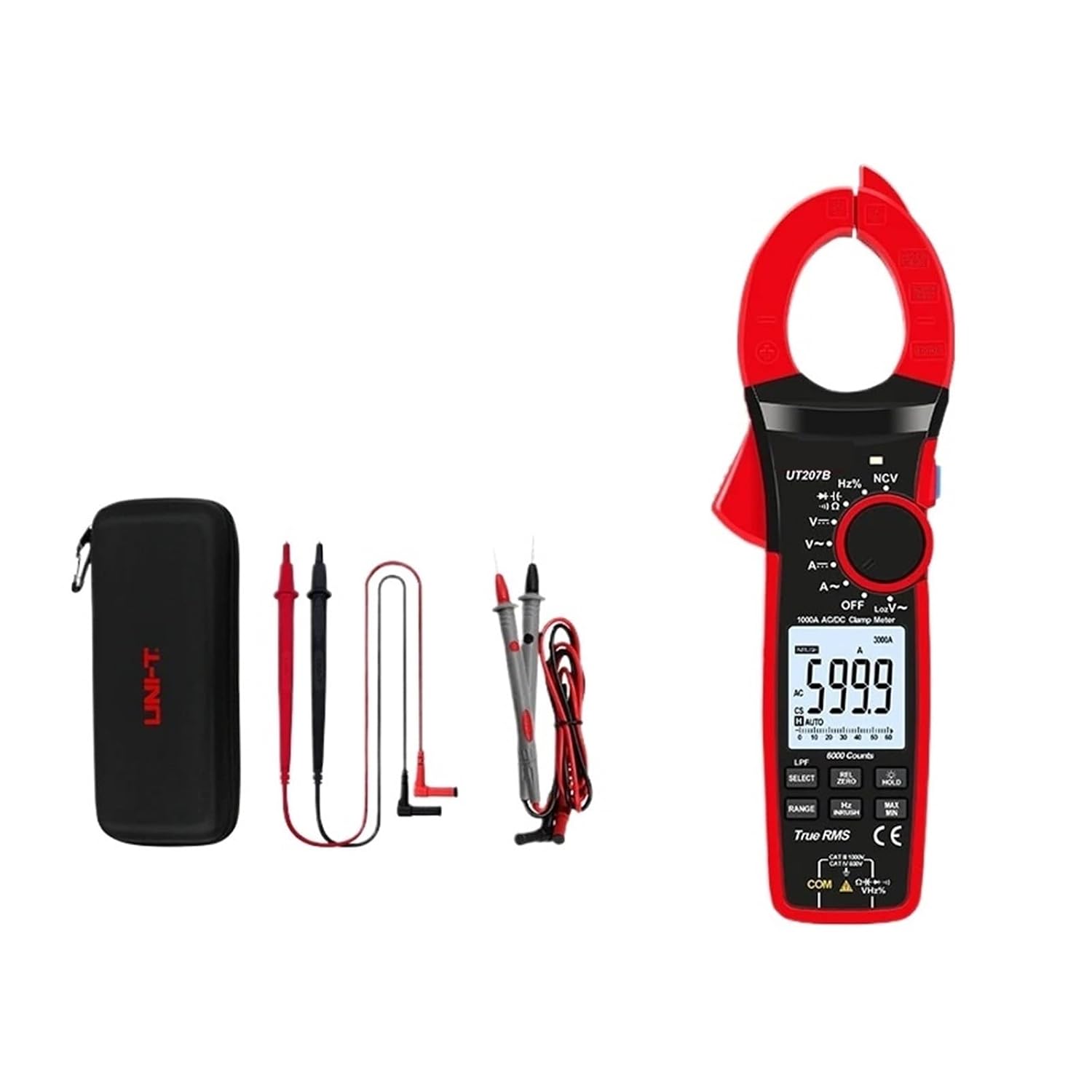1000A 1000V UT206B UT207B UT208B True RMS AC DC Digital Clamp Meter miniatura 1