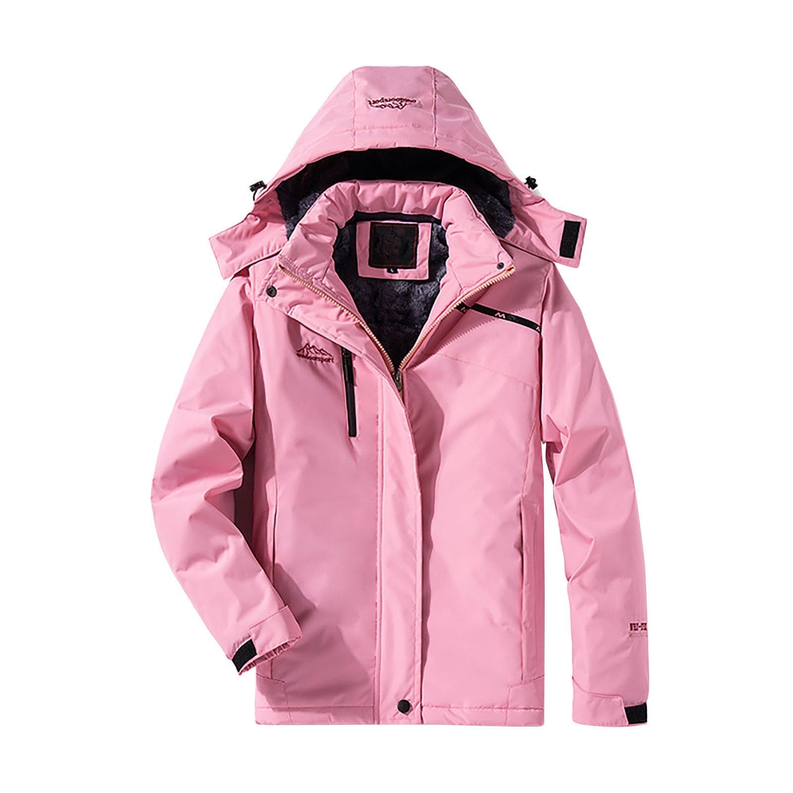 Chaqueta de forro polar de talla grande para mujer, chaqueta impermeable resistente al viento para hombre, abrigo de invierno para nieve