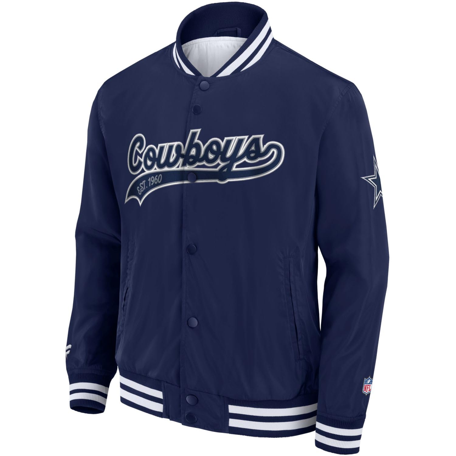 Fanatics Men's Navy Dallas Cowboys Nfl Sateen College Jacket - L