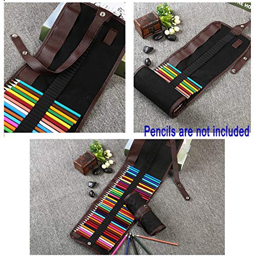 Estuche enrollable para lápices de colores de lona miniatura 3
