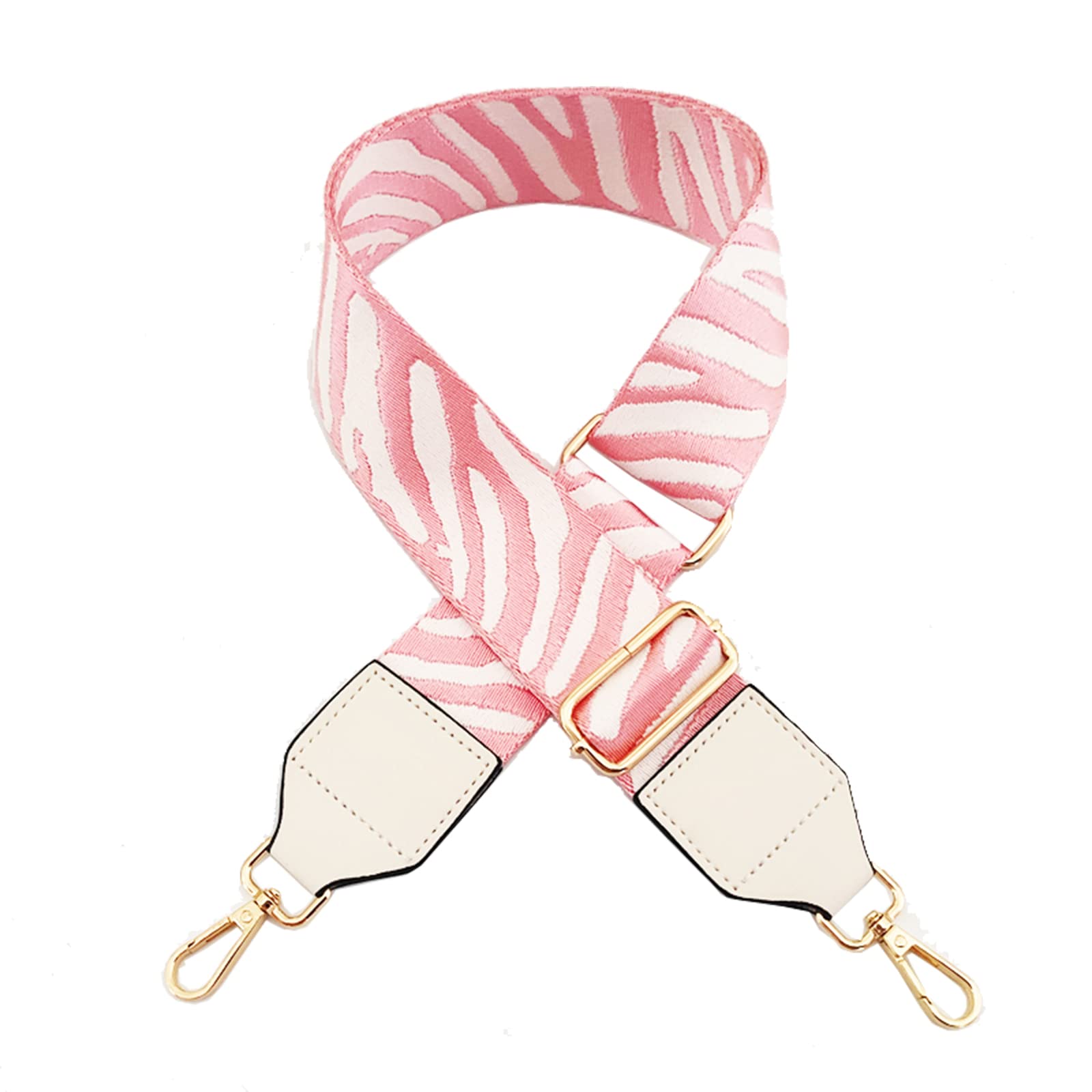 LOHGOU Wide Purse Strap Zebra Pattern Adjustable Crossbody Shoulder Bag Strap Handbag Strap Replacement Strap Extender