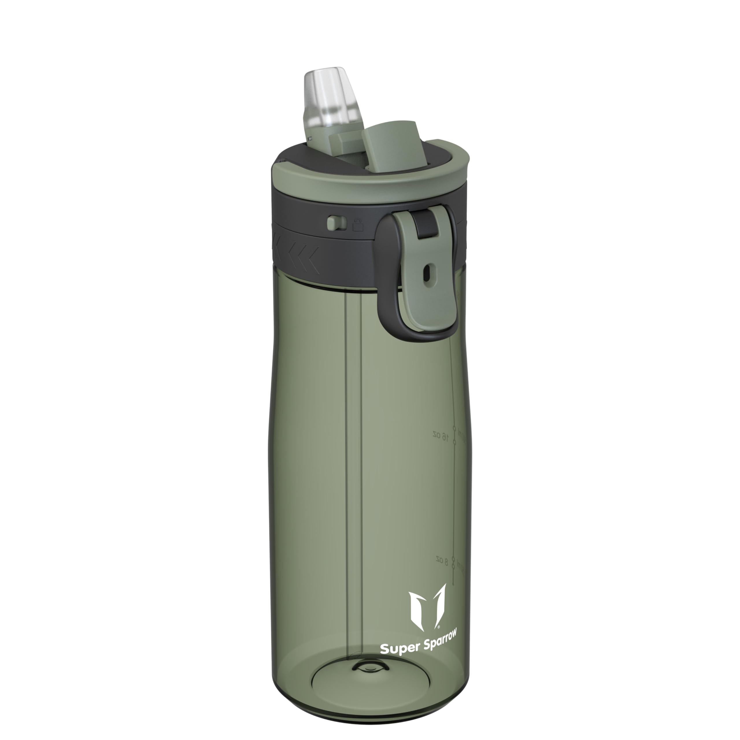 Sparrow Borraccia - 500ml, 750ml, 1L - TouchFlow Bottiglia Senza BPA - Senza Perdite Borraccia Cannuccia - Borracce Sportiva Flusso Rapido Con Un Clic per Scuola, All'aperto