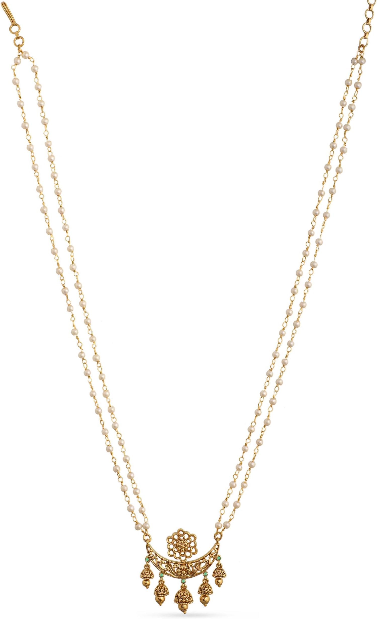 TARINIKAAzba Statement Pearl String Pendant Necklace - Jewelry for Women Perfect for Ethnic occasions | Traditional Jewellery For Women | 1 Year Warranty*