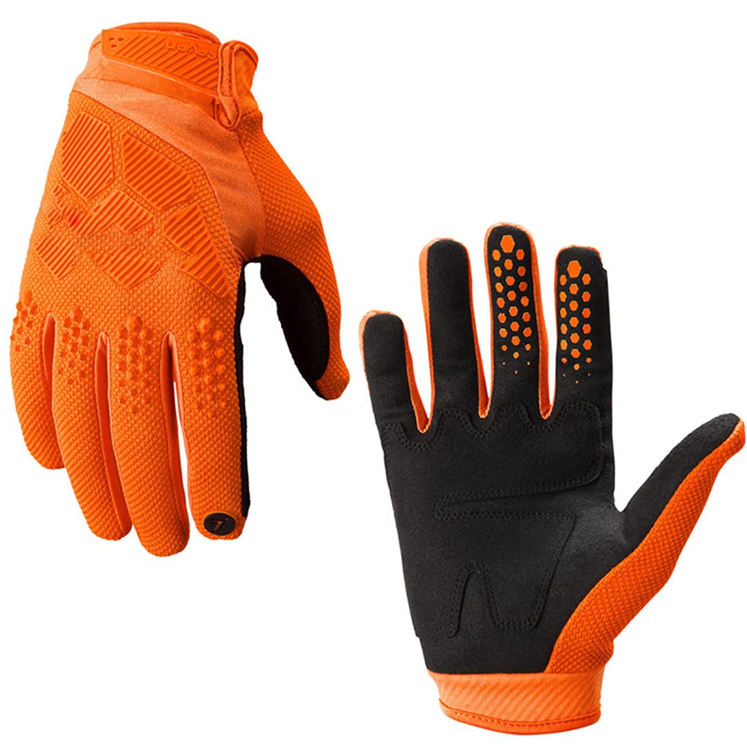 Guantes de Moto, Guantes de Bicicleta de montaña, Guantes de Bicicleta Todoterreno, Guantes de Carreras de Motos (Color : Fluo Yellow, Size : XL)
