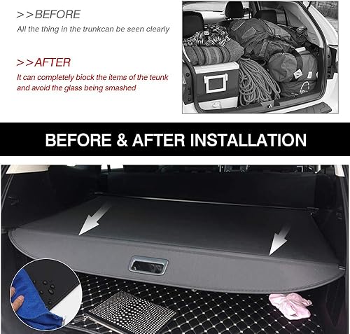 Miniatura 261 de Powerty Cubierta de Carga para Accesorios Kia Sportage 2023-2025 2026, Textura de Lona Cubierta Retráctil para Maletero Trasero de Carga de Equipaje