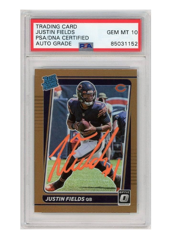 Justin Fields rated rookie サイン NFL カード