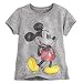 Disney Mickey Mouse Classic Heathered Tee for Girls Size S (5/6) Gray