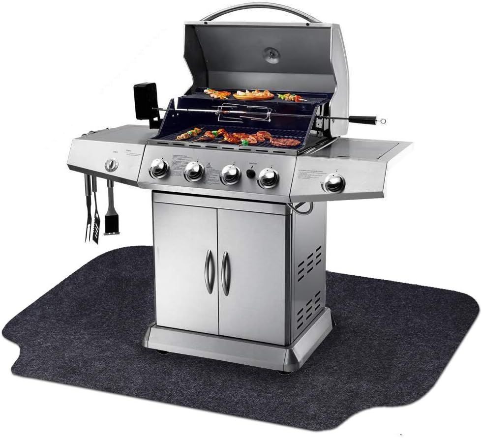36"58"inches under grill mats for outdoor grill,BBQ Grilling Gear Waterproof, oil-resistant, deck protector, reusable, fire pit, fireplace,easy to clean,barbecue grill mat