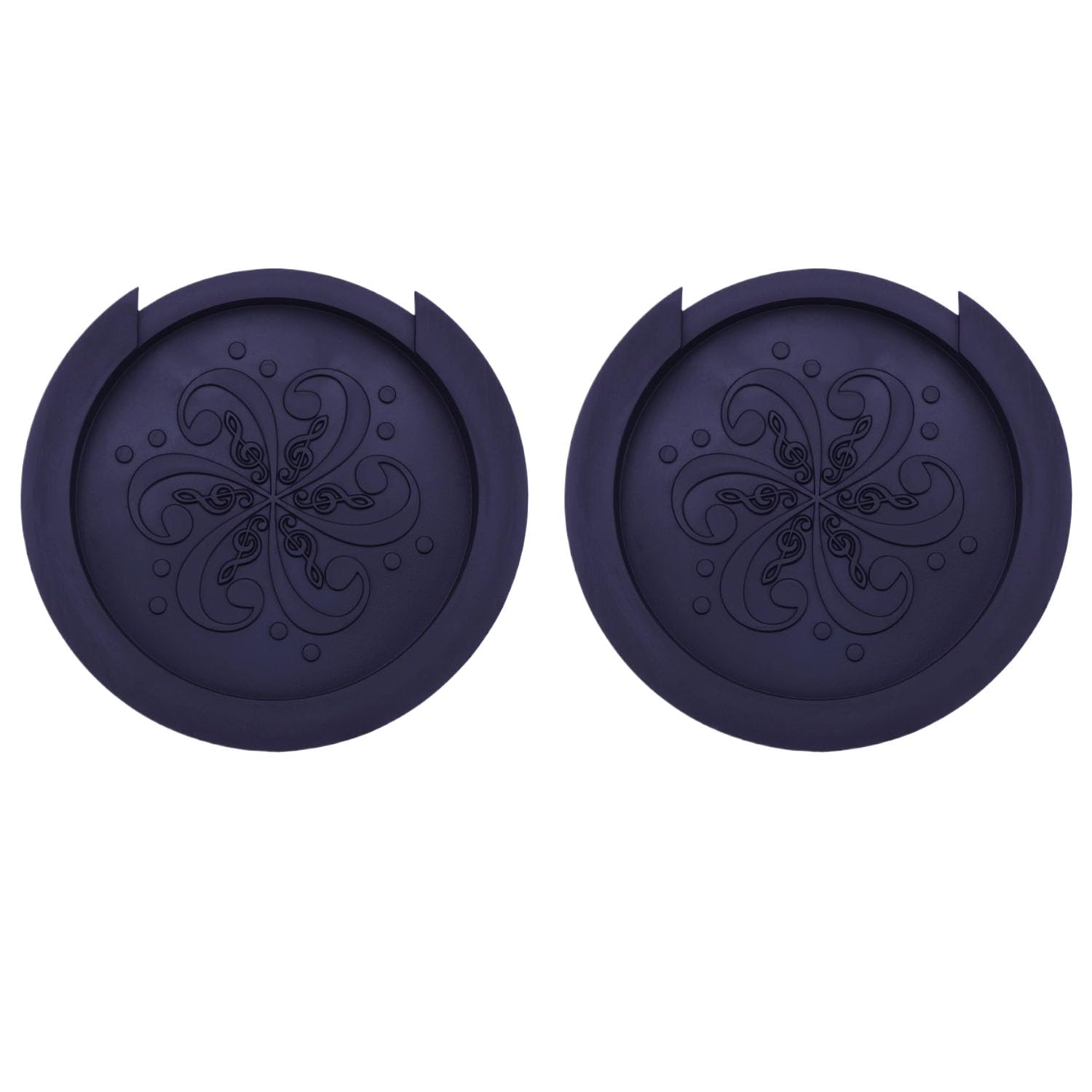 Photo 1 of 2 Pcs Guitar Soundhole Cover, Feedback Suppressor Reducer Eliminator for Acoustic Guitar (Black)