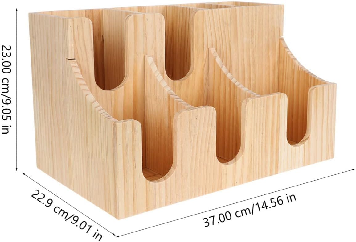 1 pz per Stand Cup Paper Desktop Usa e getta Pratico Ristorante Tazze di stoccaggio in legno Organizzatore Coperchio Dispenser Caffè Mensola Titolare Negozio di tessuti Vano Paglia