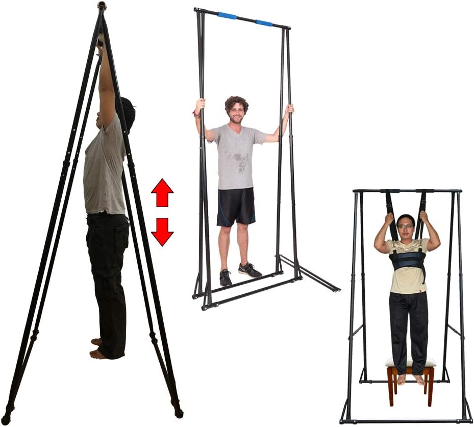 KT Foldable Adjustable Back Stretcher for Lower Back Pain Relief. The Most Effective and Convenient Lumbar Relief Back Stretcher Device. Safe Spine Back Decompression Equipment