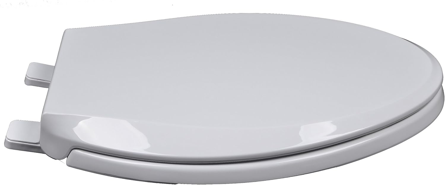Hot Deals Bath Décor 2F1E10-00 Heavy Duty Plastic Toilet Seat, WHITE