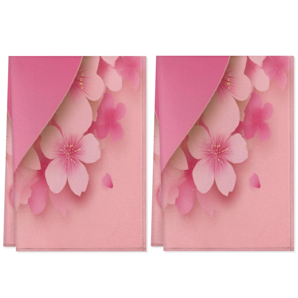 Torchon de cuisine microfibre fleurs roses essuie-main absorbant deco maison 45x72cm